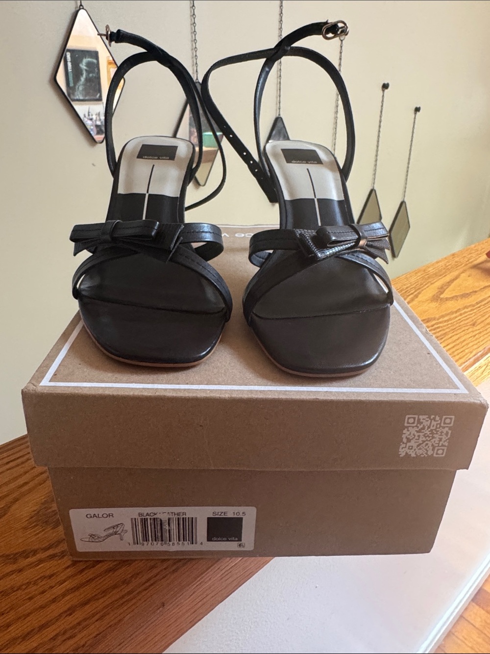 DOLCE VITA Black Strappy Ankle-Heel Sandals - Classic Women's Dress Shoes